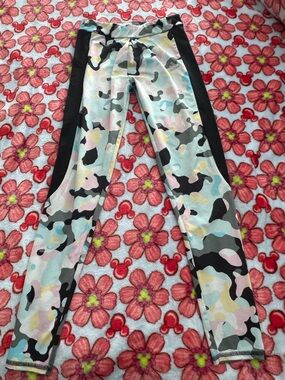 Adidas Girls' Pastel Camo Athletic Leggings - Multi size large 14